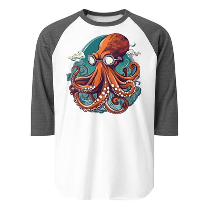 Octo Design by Mimetic Clothing 3/4 Sleeve Raglan Shirt.