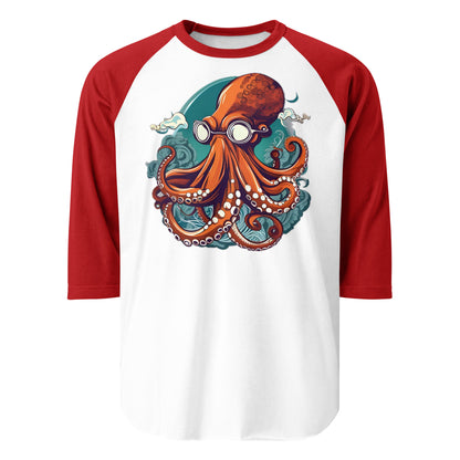 Octo Design by Mimetic Clothing 3/4 Sleeve Raglan Shirt.