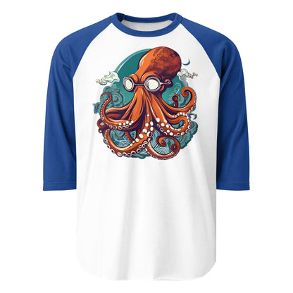 Octo Design by Mimetic Clothing 3/4 Sleeve Raglan Shirt.