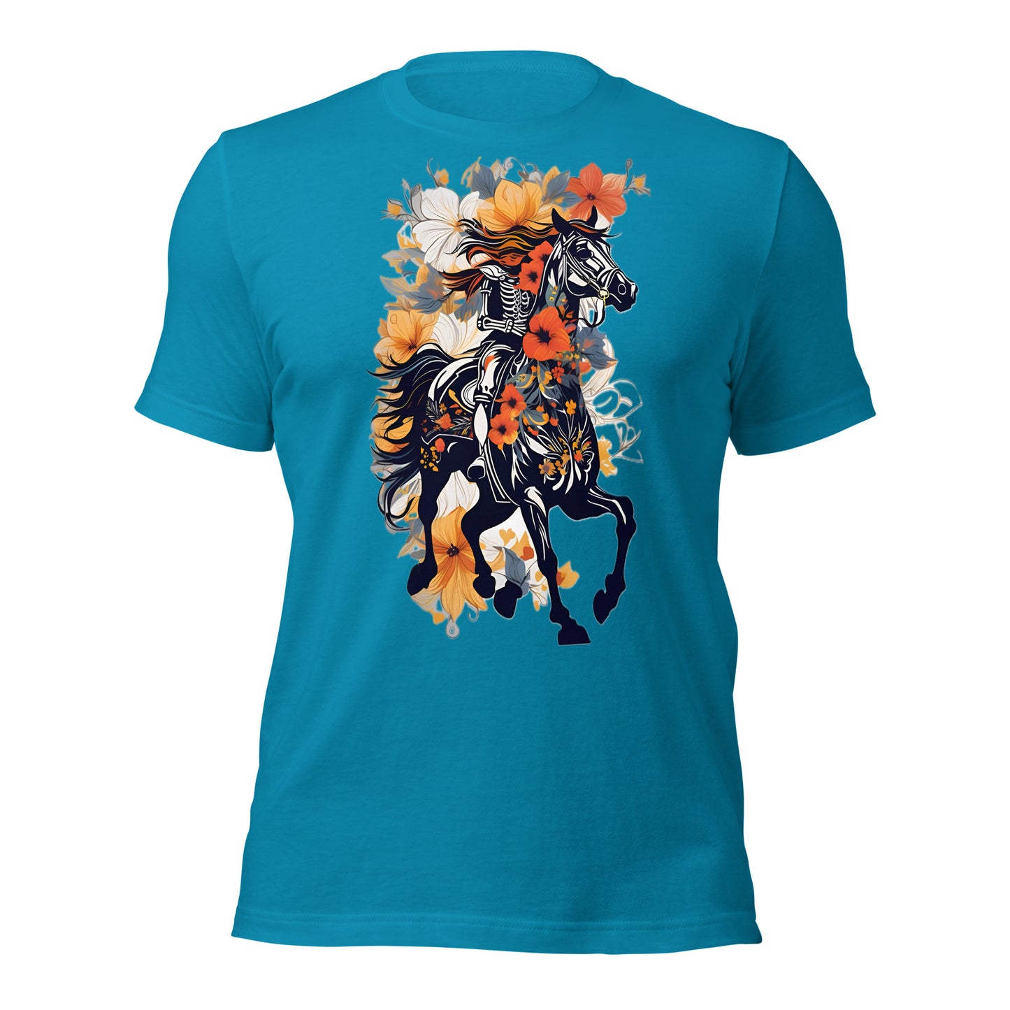 Horse & Flowers Design by Mimetic. Premium Unisex t-shirt