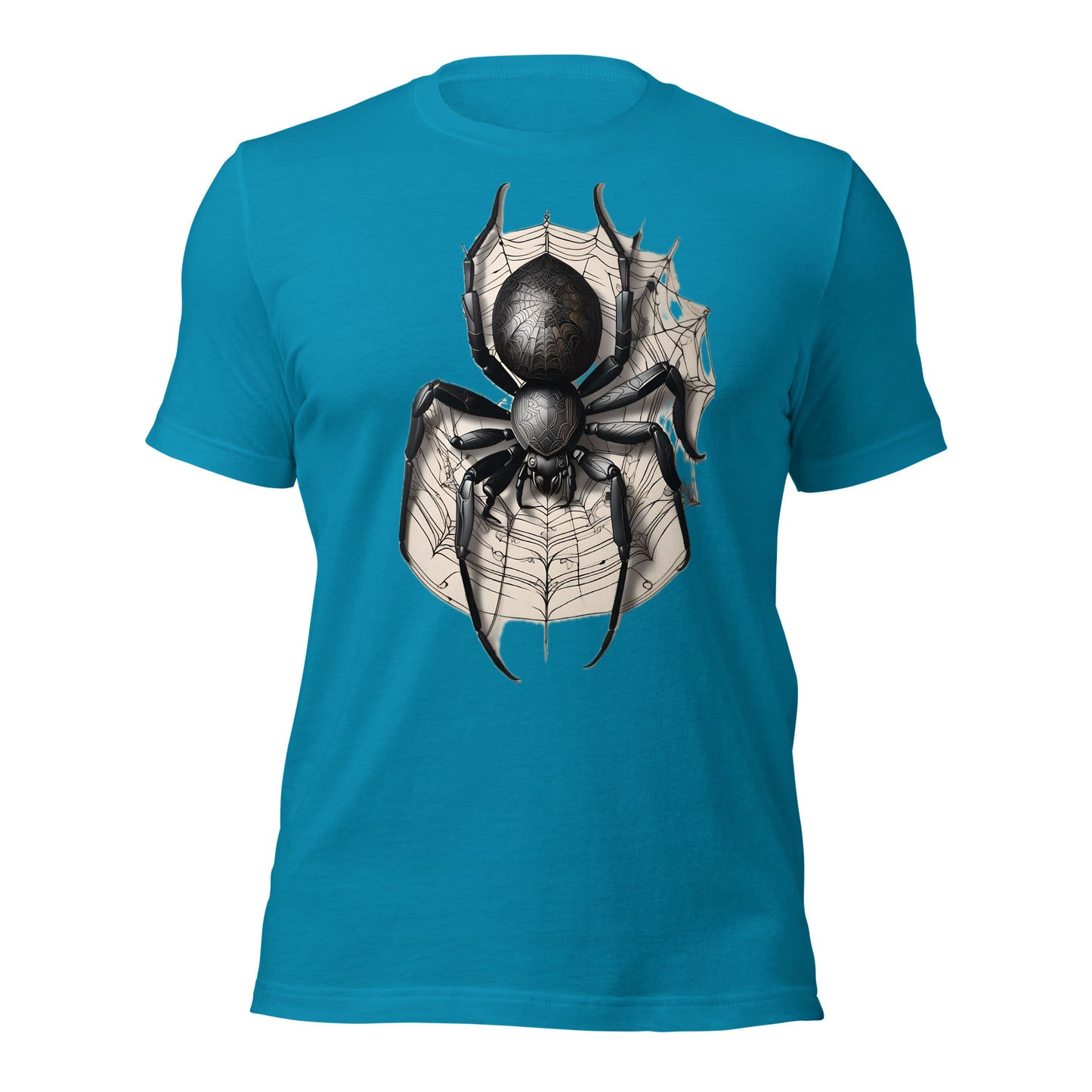 Techno Spider Graphic Tee Design by Mimetic Clothing. Unisex t-shirt