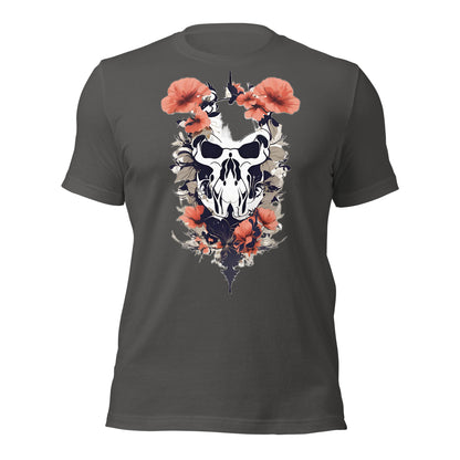 Skull & Poppies Design by Mimetic. Premium Unisex t-shirt