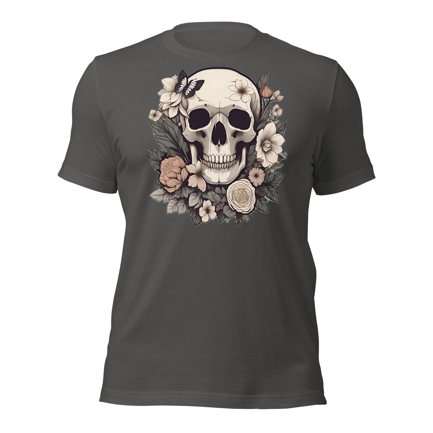 Skull & Flowers design by Mimetic. Premium Unisex t-shirt