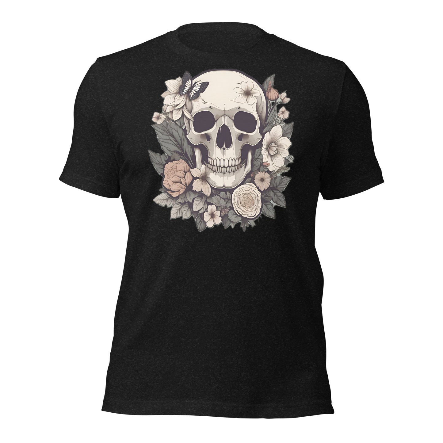 Skull & Flowers design by Mimetic. Premium Unisex t-shirt