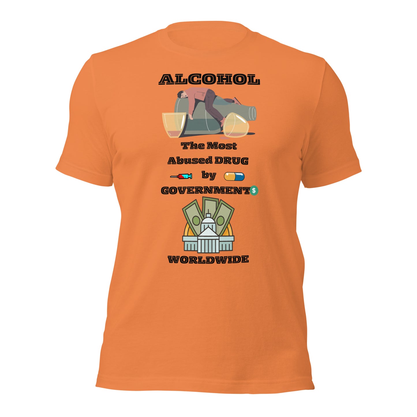 Alcohol Abuse Unisex t-shirt by Mimetic Clothing