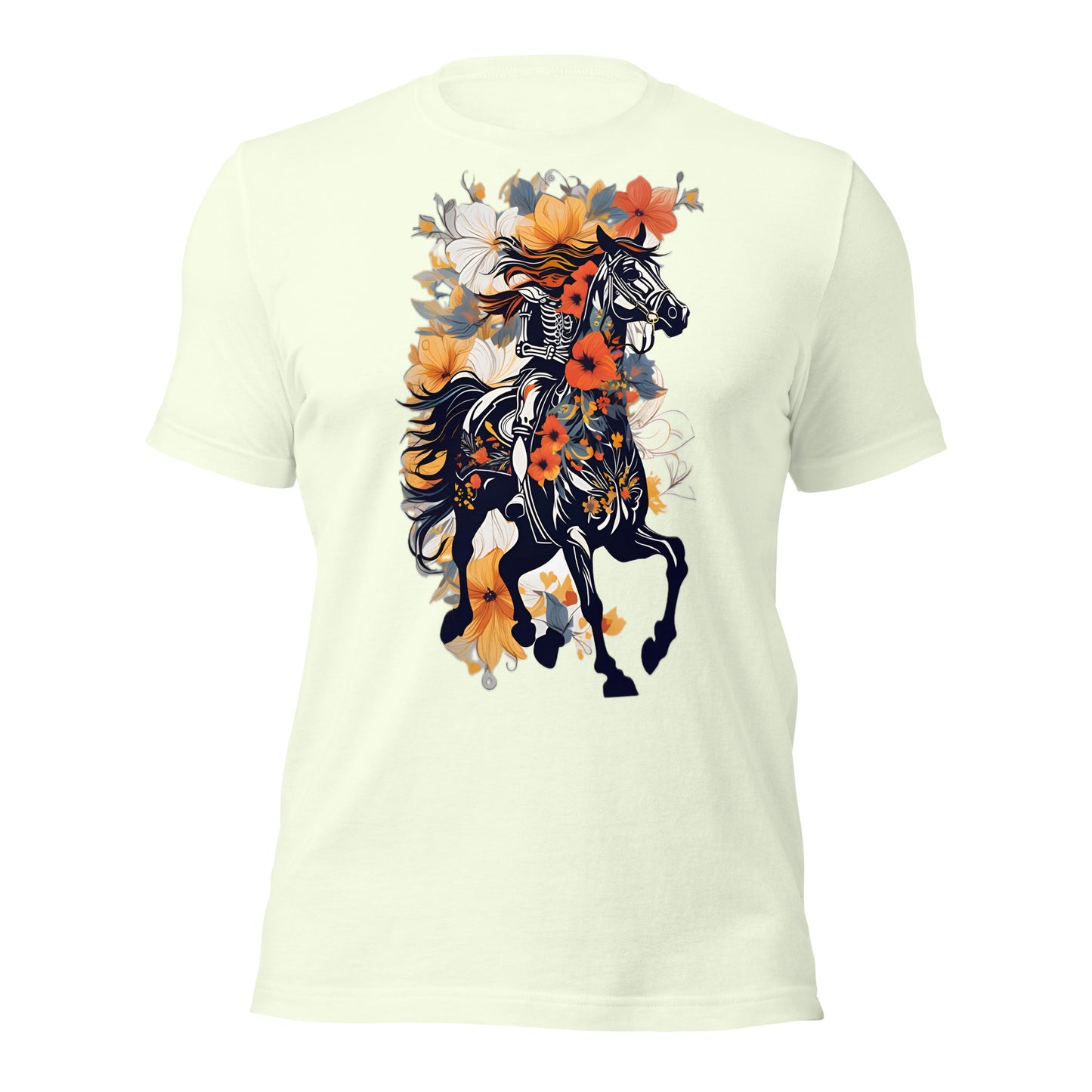 Horse & Flowers Design by Mimetic. Premium Unisex t-shirt