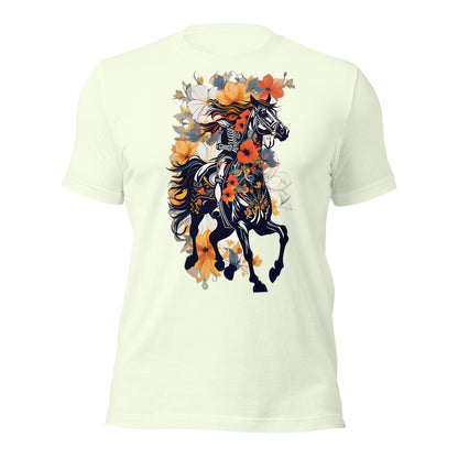 Horse & Flowers Design by Mimetic. Premium Unisex t-shirt