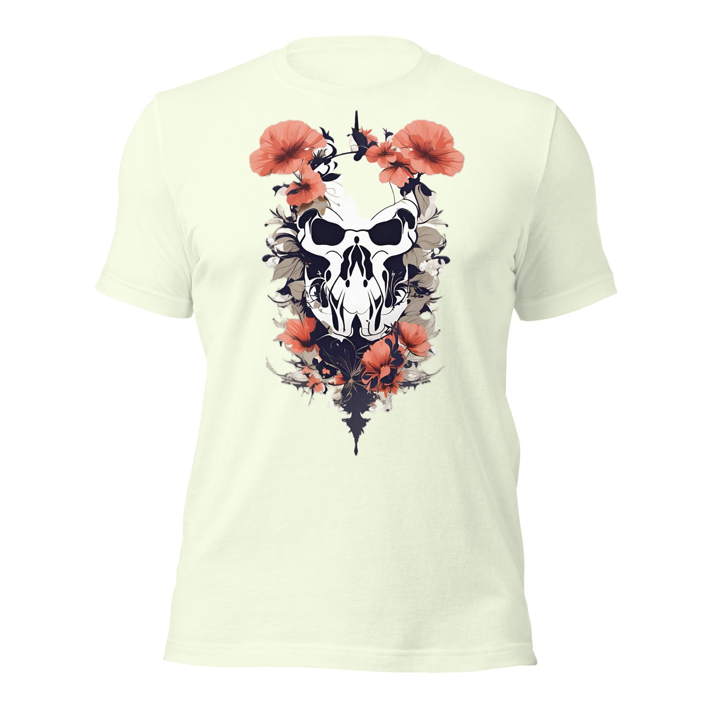 Skull & Poppies Design by Mimetic. Premium Unisex t-shirt