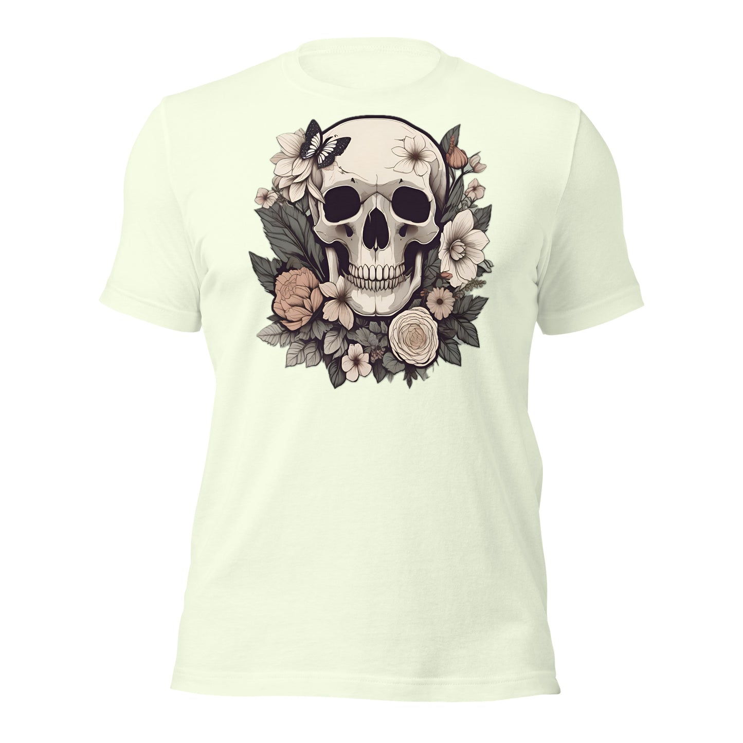 Skull & Flowers design by Mimetic. Premium Unisex t-shirt