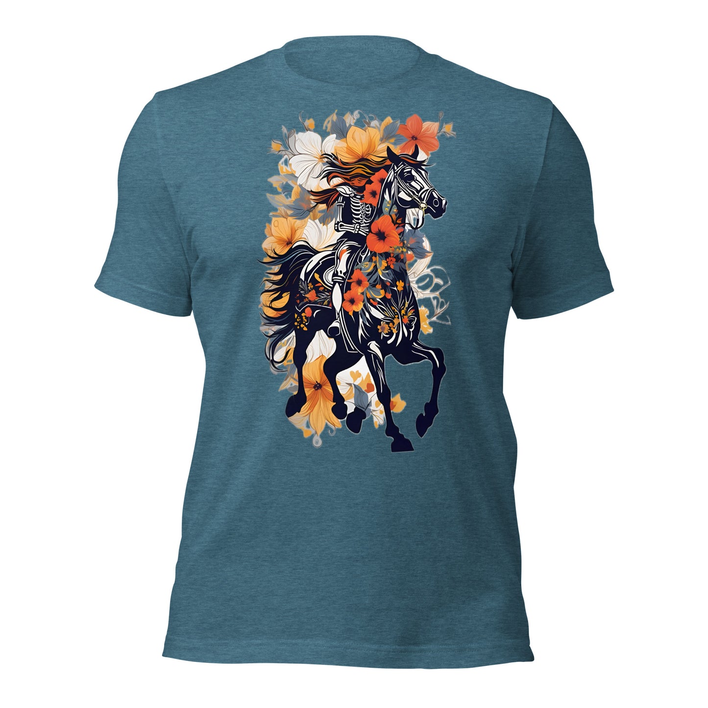 Horse & Flowers Design by Mimetic. Premium Unisex t-shirt