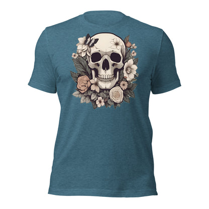 Skull & Flowers design by Mimetic. Premium Unisex t-shirt