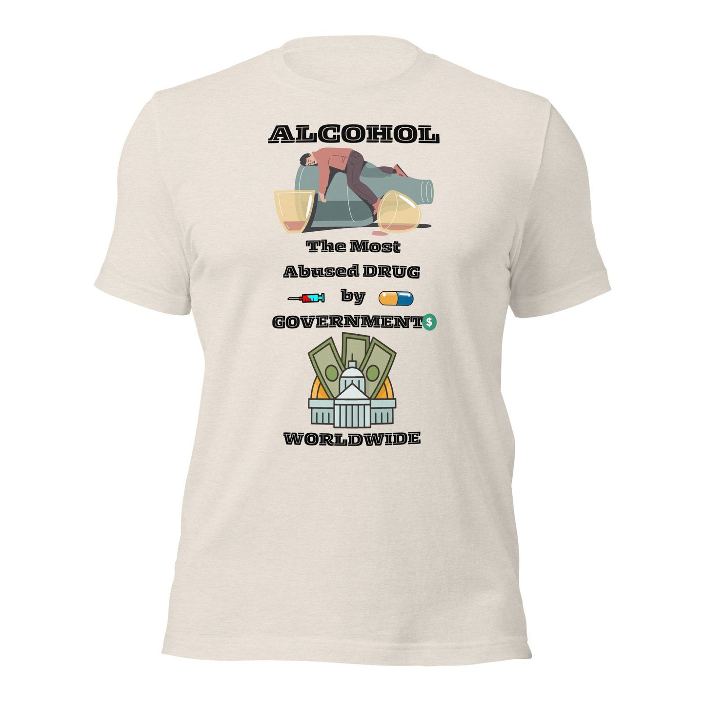Alcohol Abuse Unisex t-shirt by Mimetic Clothing