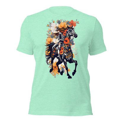 Horse & Flowers Design by Mimetic. Premium Unisex t-shirt