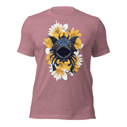 Deep Sea Creature with Yellow Flowers by Mimetic Unisex t-shirt