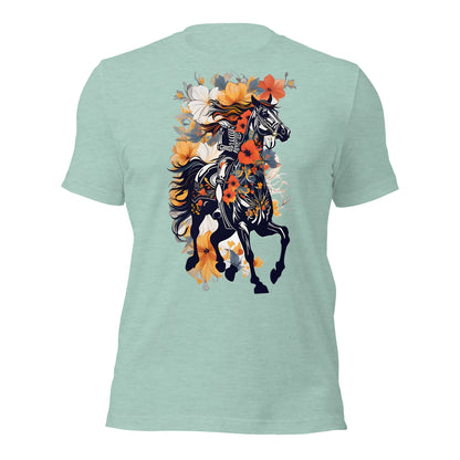 Horse & Flowers Design by Mimetic. Premium Unisex t-shirt
