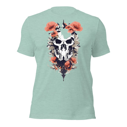 Skull & Poppies Design by Mimetic. Premium Unisex t-shirt