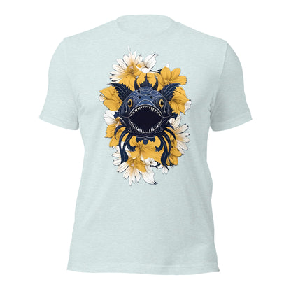 Deep Sea Creature with Yellow Flowers by Mimetic Unisex t-shirt