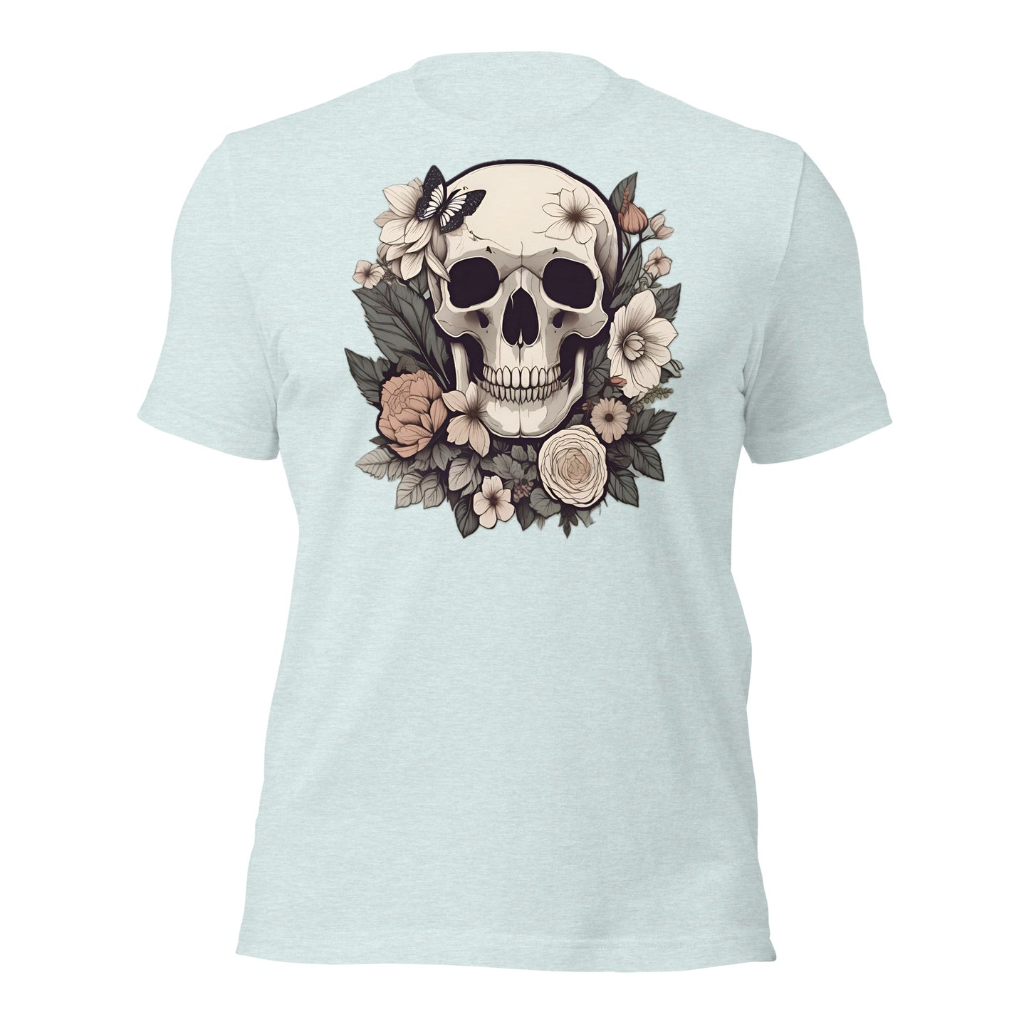 Skull & Flowers design by Mimetic. Premium Unisex t-shirt