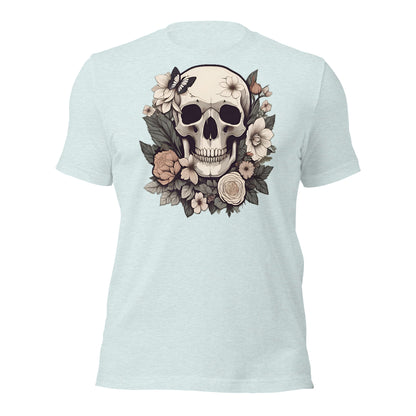 Skull & Flowers design by Mimetic. Premium Unisex t-shirt