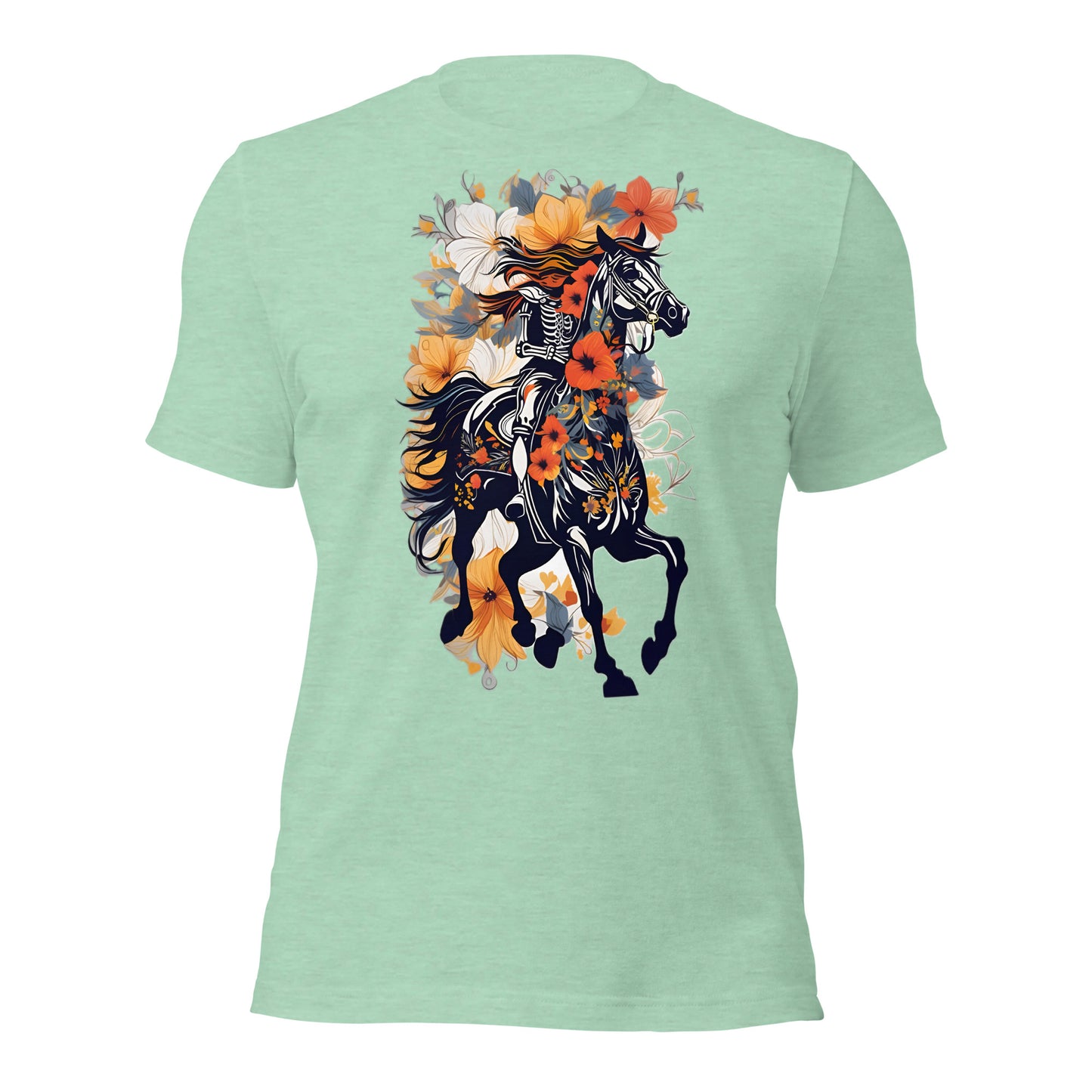 Horse & Flowers Design by Mimetic. Premium Unisex t-shirt