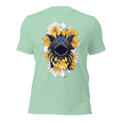 Deep Sea Creature with Yellow Flowers by Mimetic Unisex t-shirt