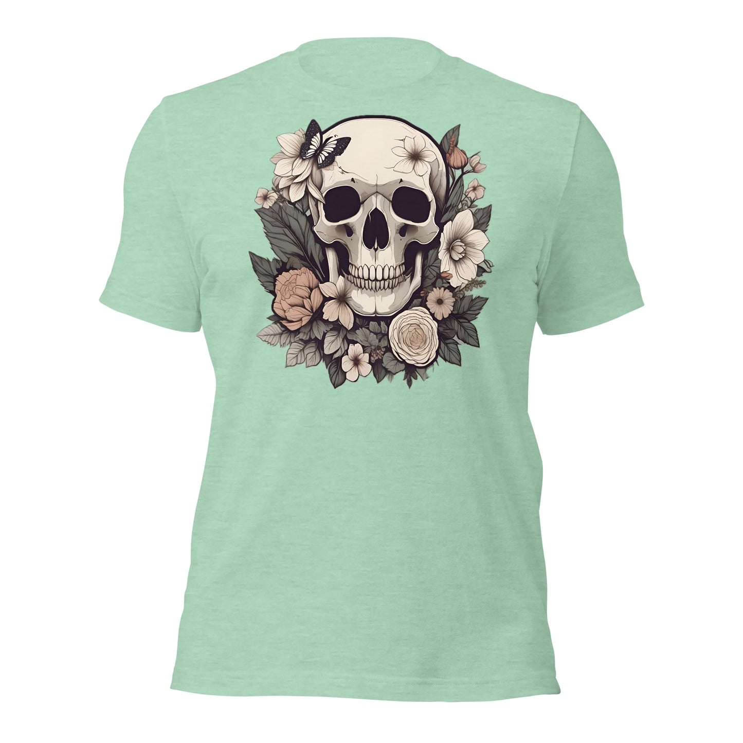 Skull & Flowers design by Mimetic. Premium Unisex t-shirt