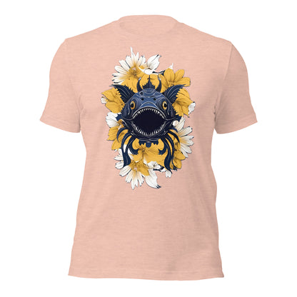 Deep Sea Creature with Yellow Flowers by Mimetic Unisex t-shirt