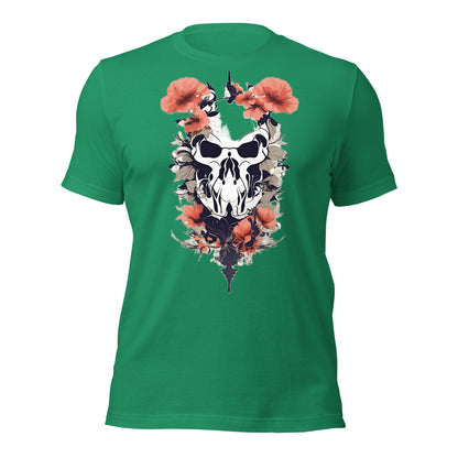 Skull & Poppies Design by Mimetic. Premium Unisex t-shirt
