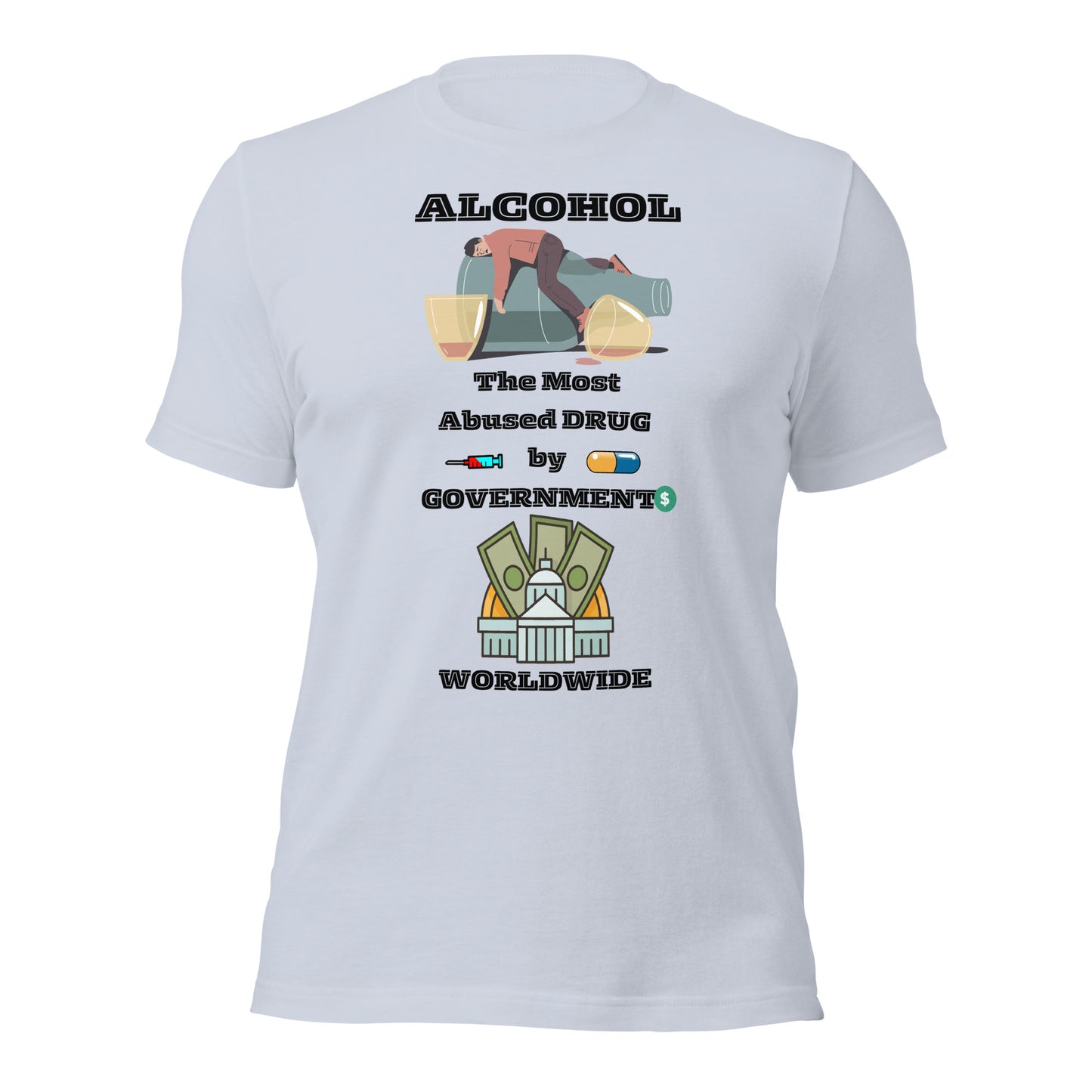 Alcohol Abuse Unisex t-shirt by Mimetic Clothing
