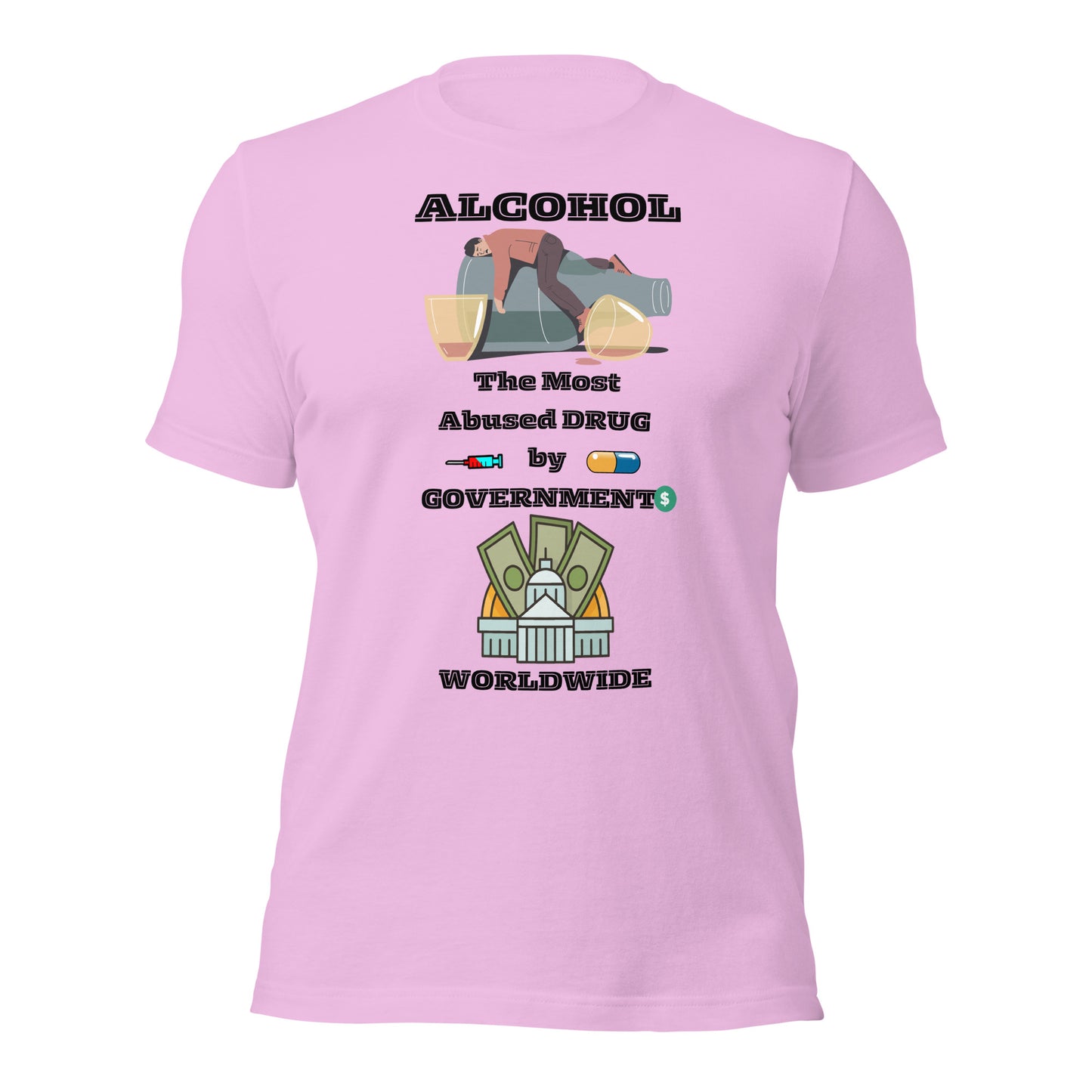 Alcohol Abuse Unisex t-shirt by Mimetic Clothing
