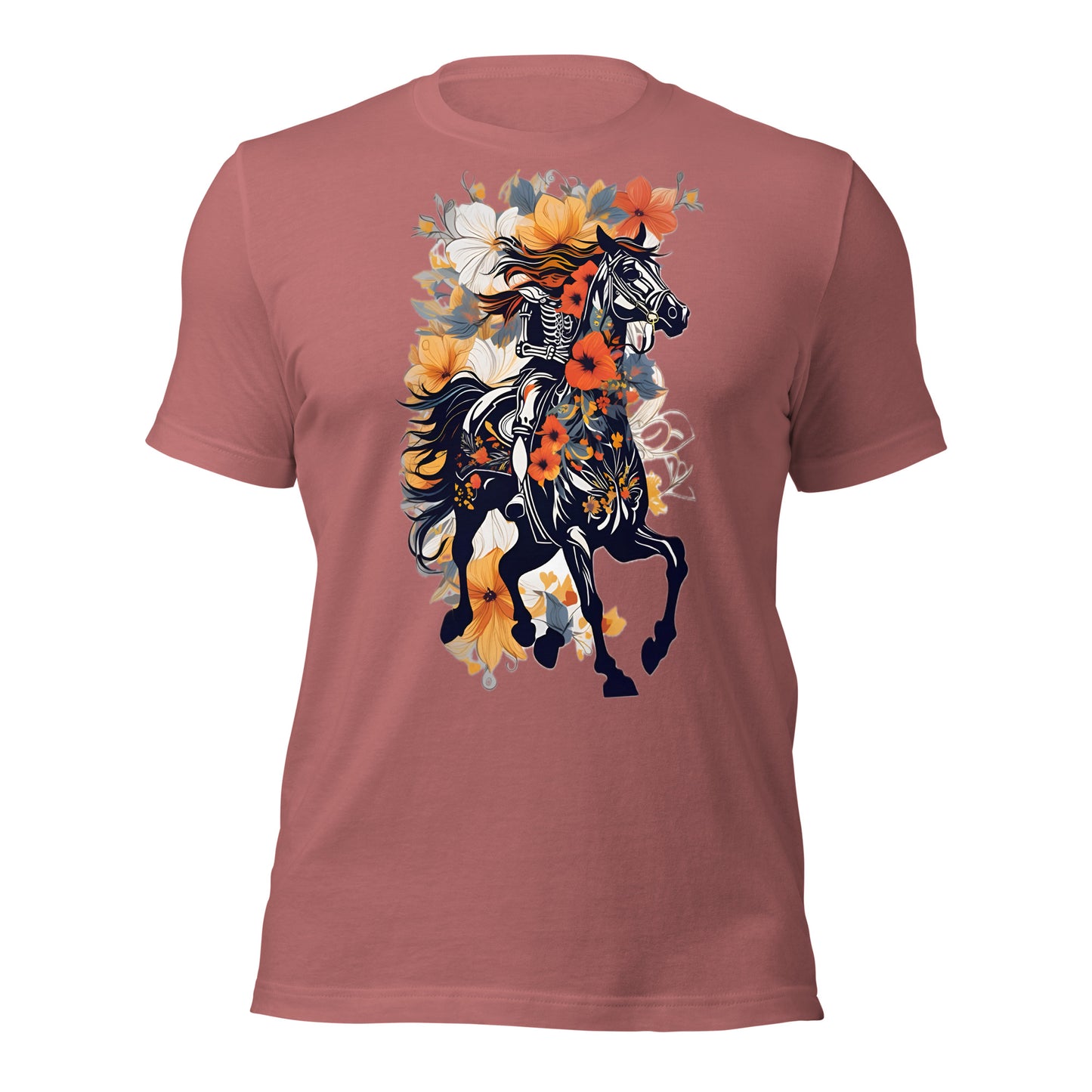 Horse & Flowers Design by Mimetic. Premium Unisex t-shirt