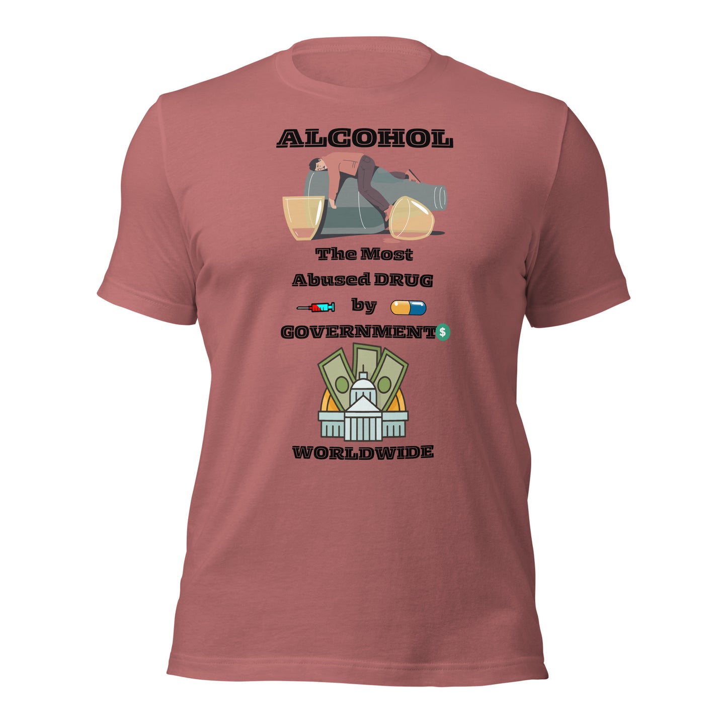 Alcohol Abuse Unisex t-shirt by Mimetic Clothing
