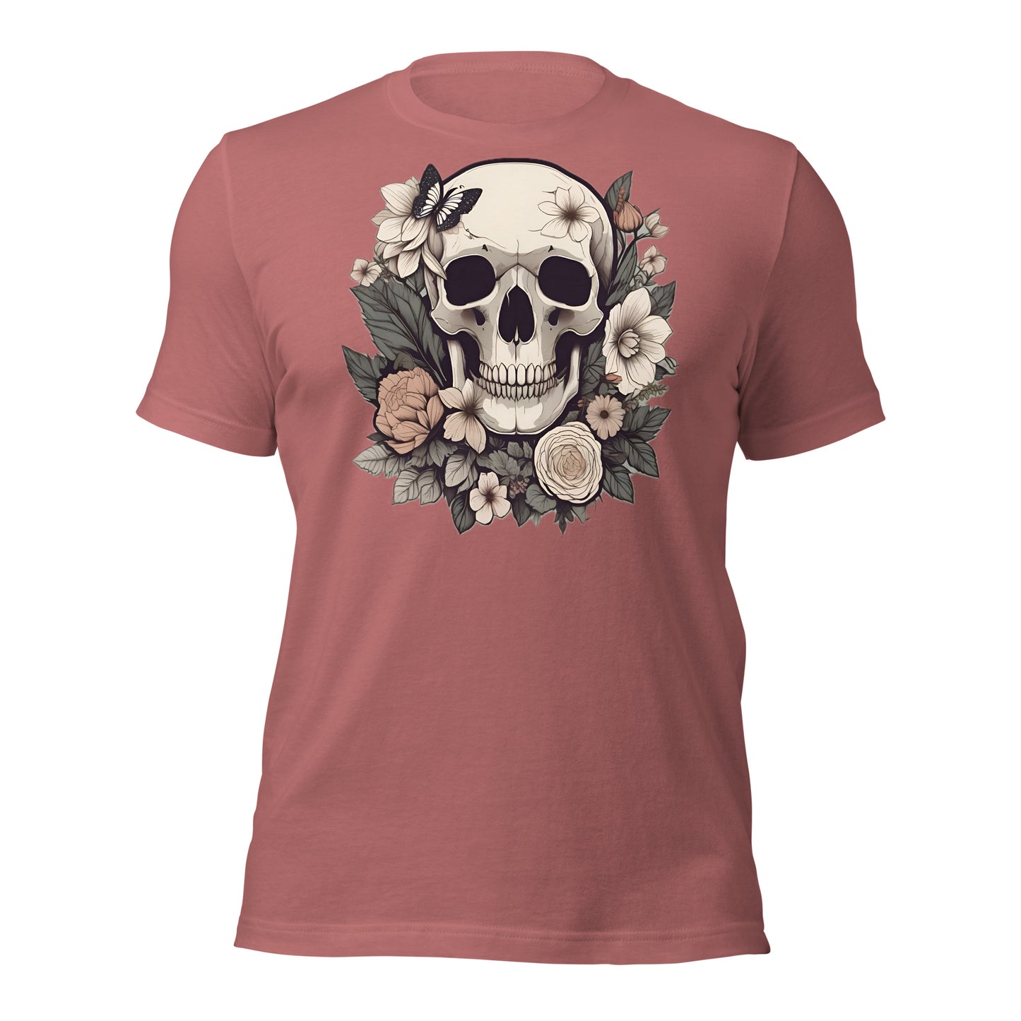 Skull & Flowers design by Mimetic. Premium Unisex t-shirt