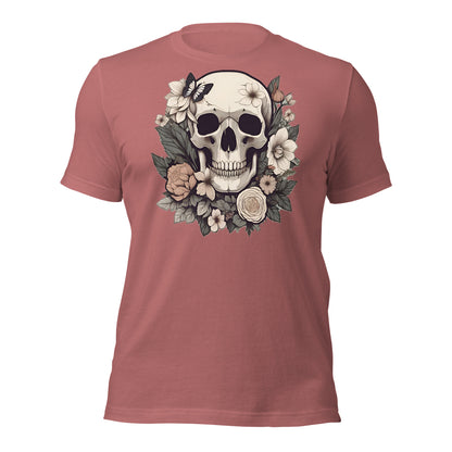 Skull & Flowers design by Mimetic. Premium Unisex t-shirt