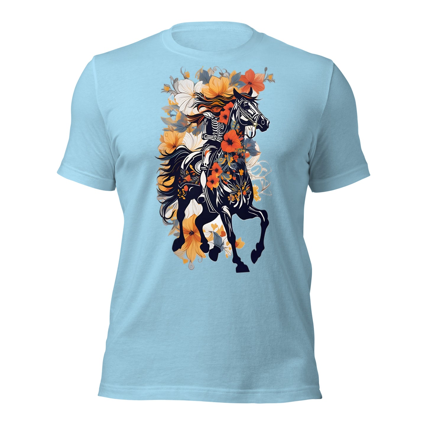 Horse & Flowers Design by Mimetic. Premium Unisex t-shirt