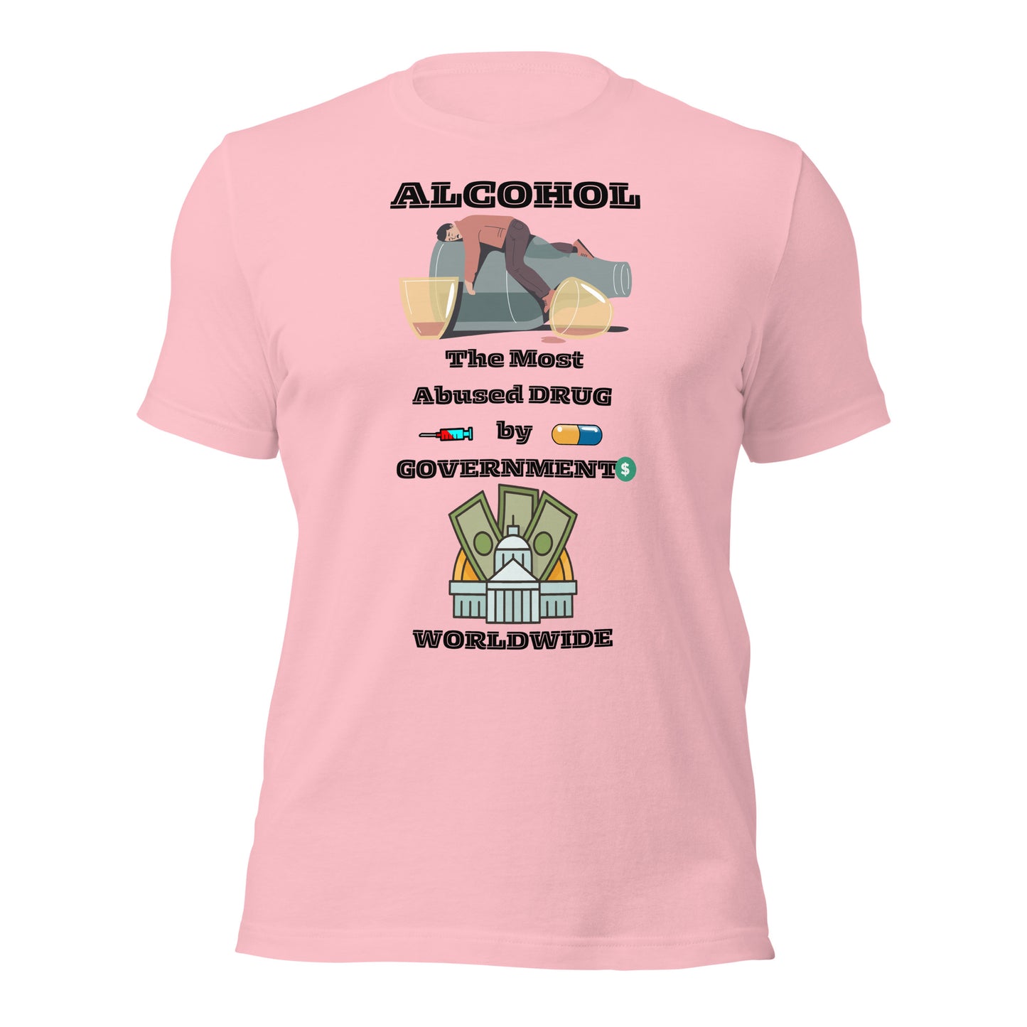 Alcohol Abuse Unisex t-shirt by Mimetic Clothing