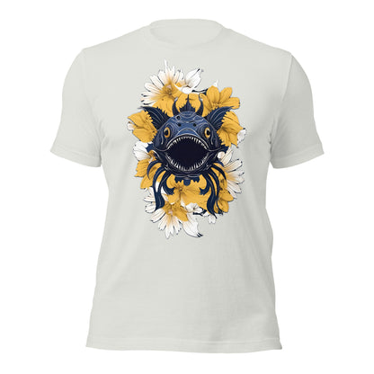 Deep Sea Creature with Yellow Flowers by Mimetic Unisex t-shirt