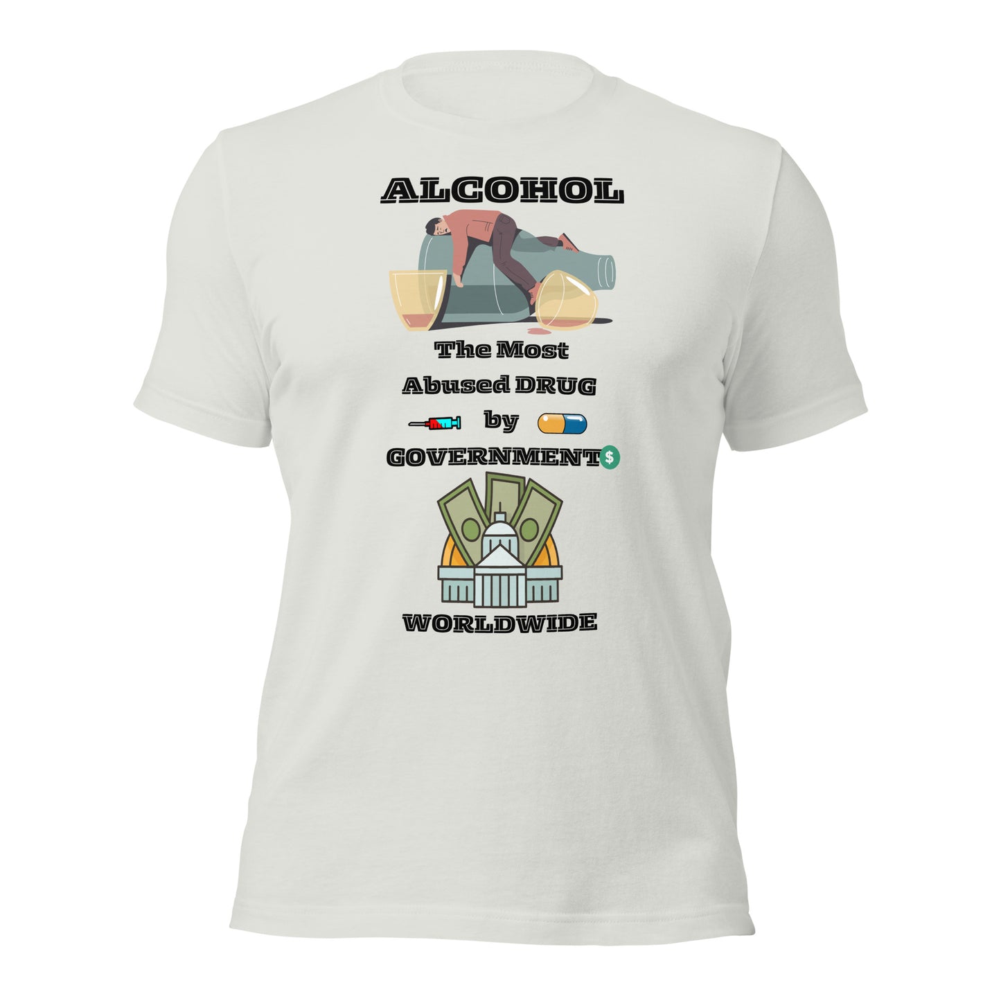 Alcohol Abuse Unisex t-shirt by Mimetic Clothing