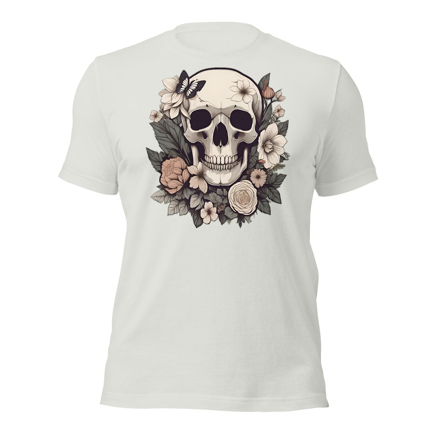 Skull & Flowers design by Mimetic. Premium Unisex t-shirt