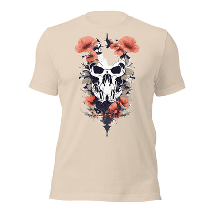 Skull & Poppies Design by Mimetic. Premium Unisex t-shirt