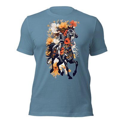 Horse & Flowers Design by Mimetic. Premium Unisex t-shirt