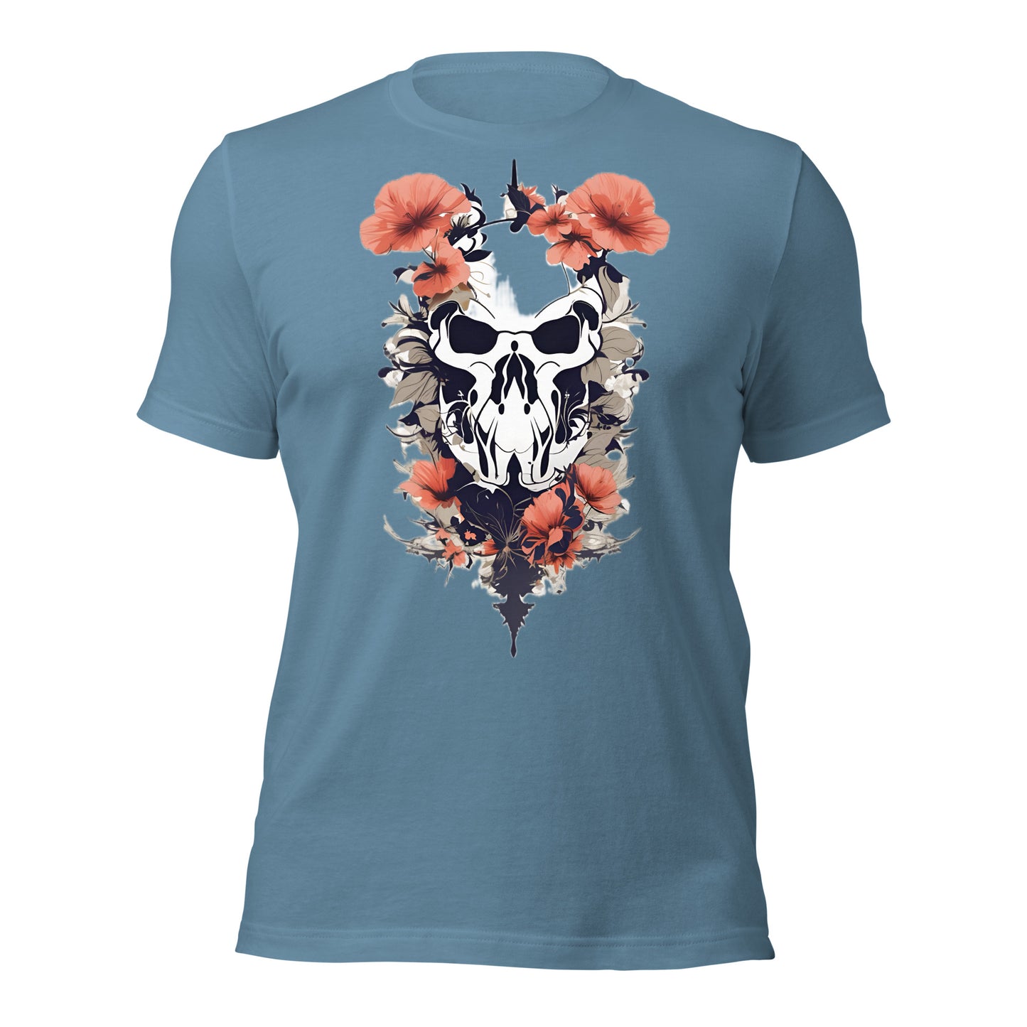 Skull & Poppies Design by Mimetic. Premium Unisex t-shirt