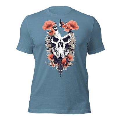 Skull & Poppies Design by Mimetic. Premium Unisex t-shirt