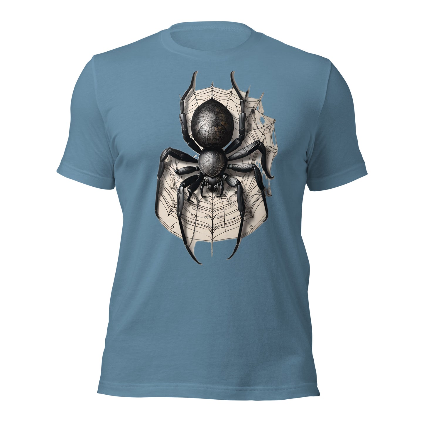 Techno Spider Graphic Tee Design by Mimetic Clothing. Unisex t-shirt