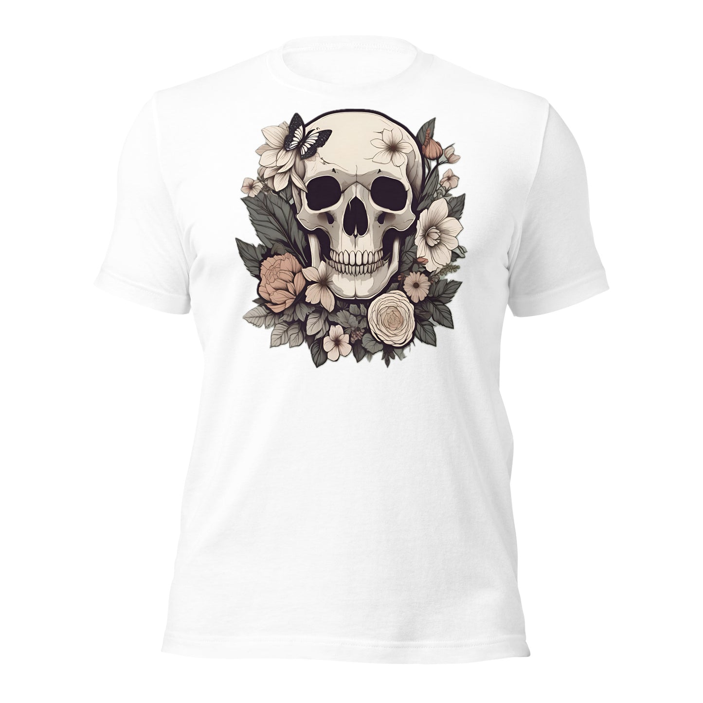 Skull & Flowers design by Mimetic. Premium Unisex t-shirt