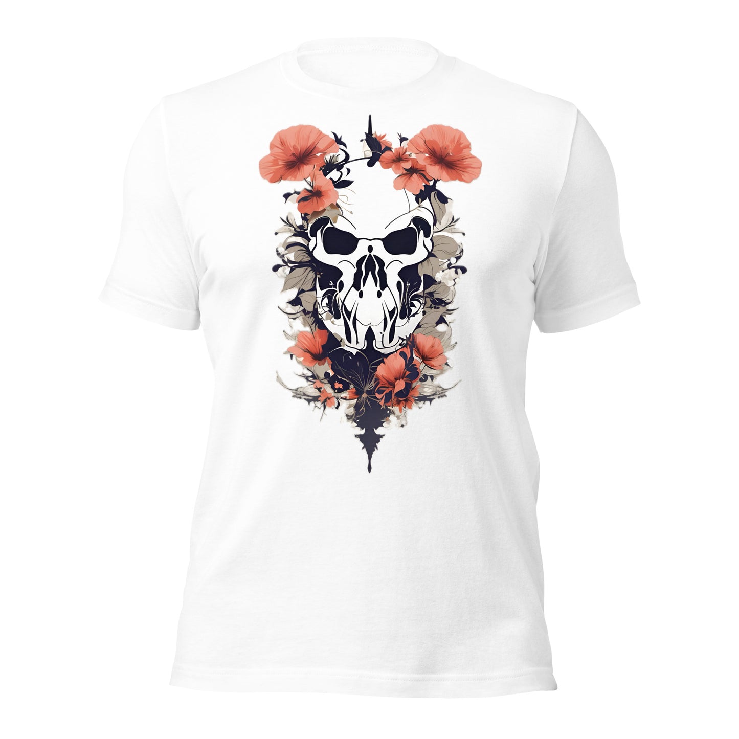 Skull & Poppies Design by Mimetic. Premium Unisex t-shirt