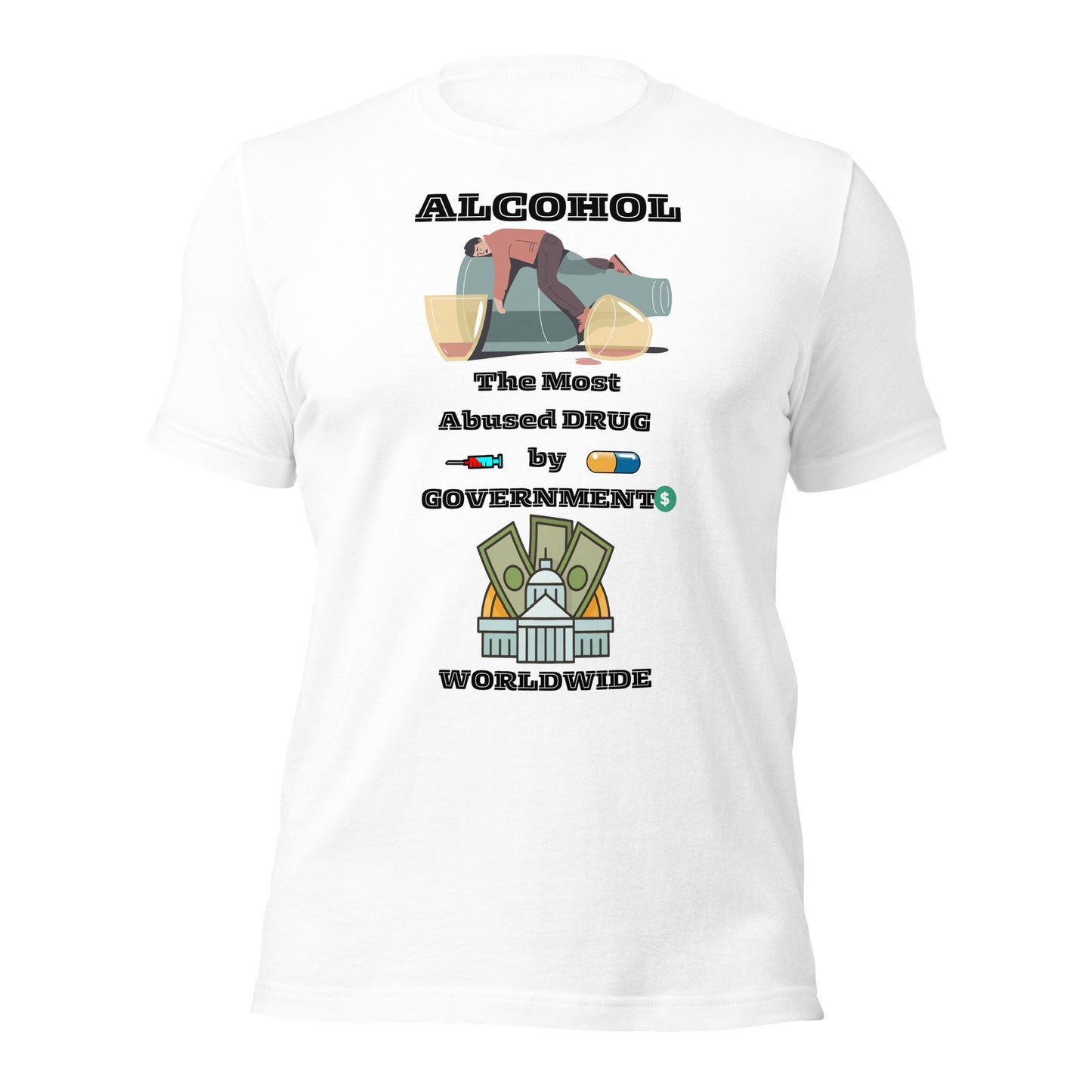Alcohol Abuse Unisex t-shirt by Mimetic Clothing