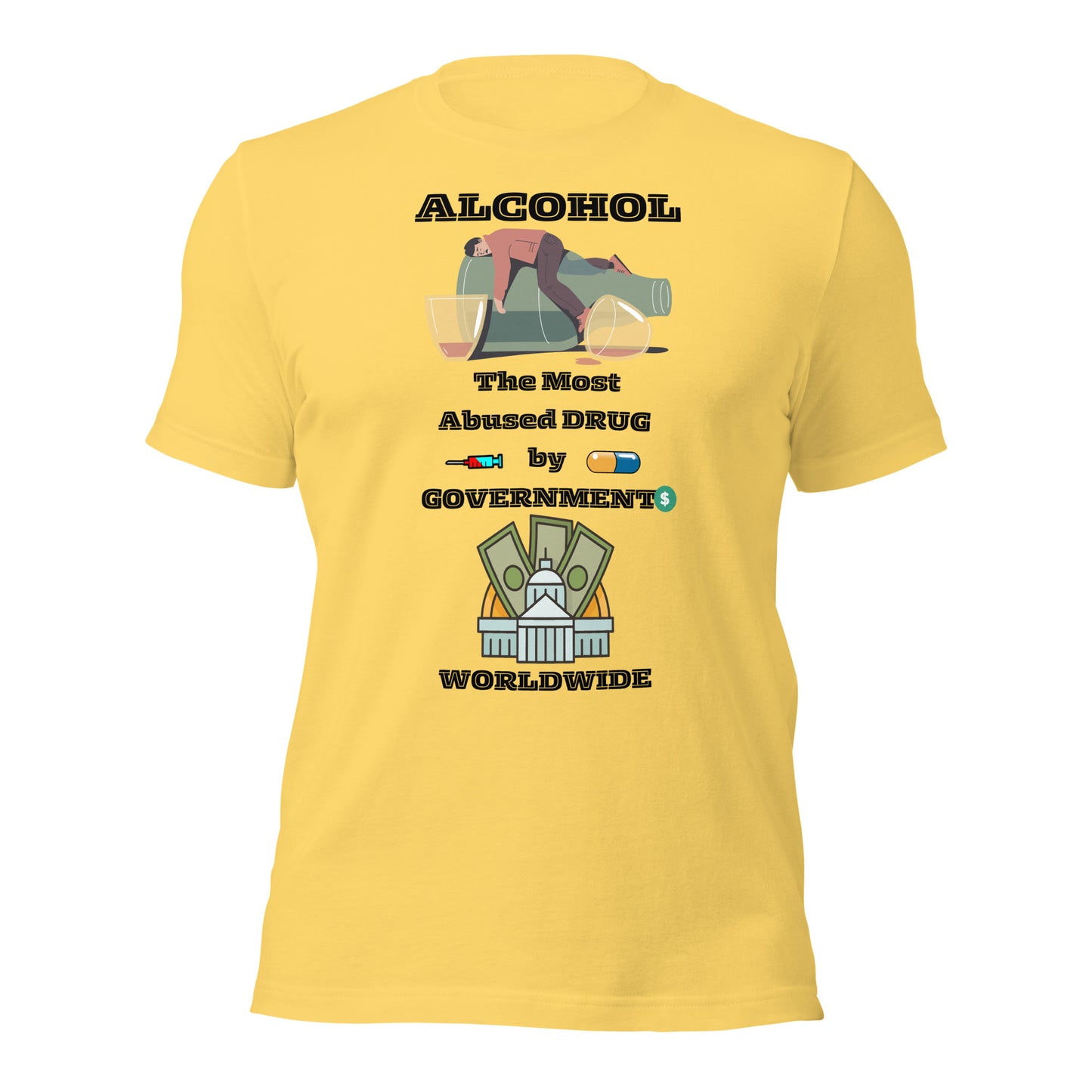 Alcohol Abuse Unisex t-shirt by Mimetic Clothing