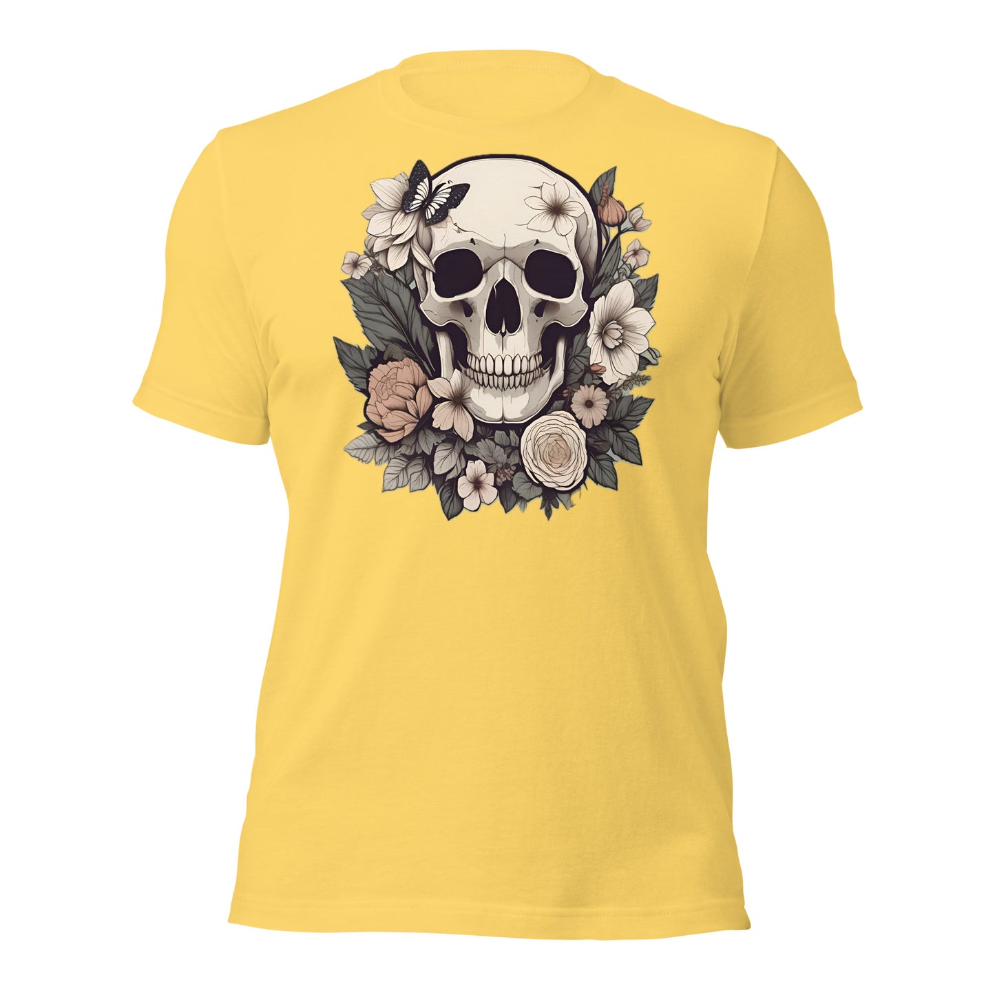 Skull & Flowers design by Mimetic. Premium Unisex t-shirt